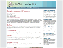 Tablet Screenshot of creativelearnersii.org